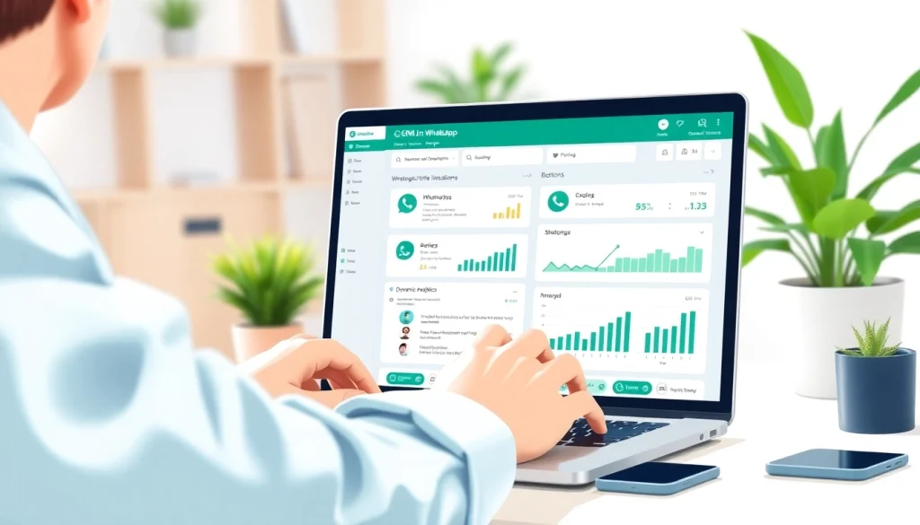 Understanding What is a CRM for WhatsApp through a professional digital workspace illustration.
