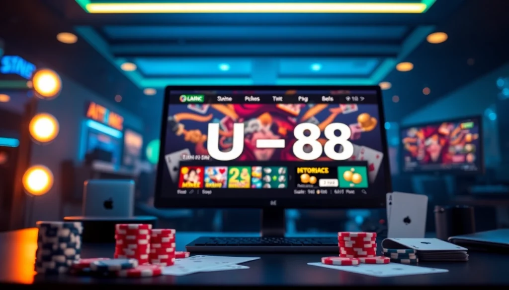 UU 88 online gambling platform interface with vibrant game graphics.