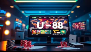 UU 88 online gambling platform interface with vibrant game graphics.