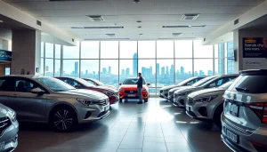 Rent a car Moldova: Welcoming car rental office in Chisinau showcasing diverse vehicles and friendly service.