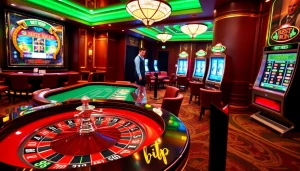 Trải nghiệm cảm giác cược trực tiếp đầy phấn khích tại Bet VIP với không gian casino sang trọng.