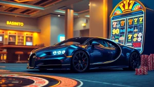 Bugatti8 Casino scene featuring thrilling poker action and luxurious gaming elements