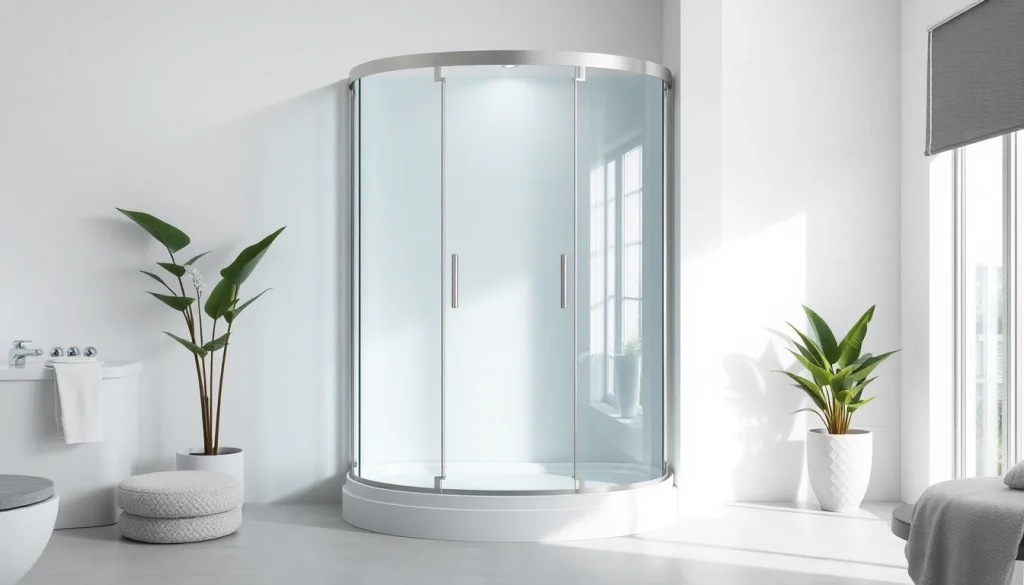 Sonni Duschkabine 80x80 in einem modernen Badezimmer-Setup mit Glas und minimalistischen Designelementen.