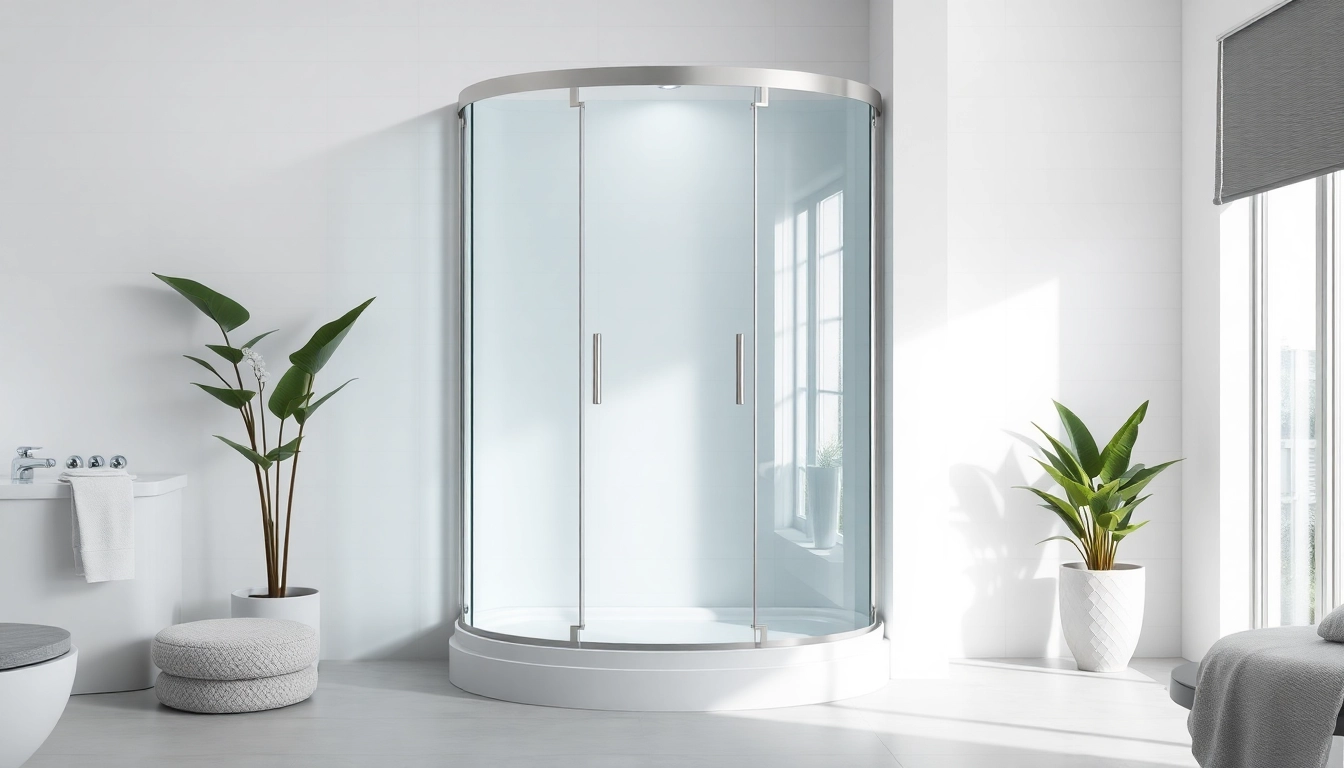 Sonni Duschkabine 80x80 in einem modernen Badezimmer-Setup mit Glas und minimalistischen Designelementen.