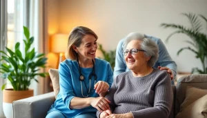 Enhancing senior care austin tx through compassionate caregiver interactions in a cozy home.