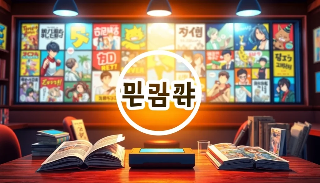 종합적인 웹툰 플랫폼 '뉴토끼'의 매력적인 인터페이스를 보여주는 이미지