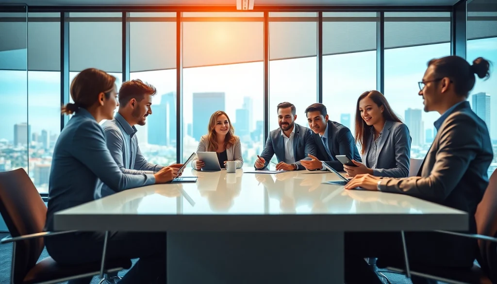 Engaged inside sales reps collaborating in a modern office to hire inside sales reps effectively.