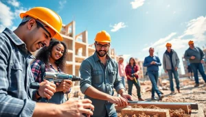 Building skills through construction apprenticeship with hands-on training at a lively site.