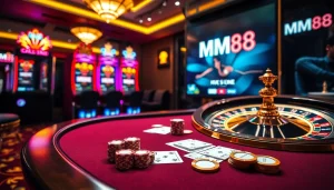 Experience the thrill of MM88 with vibrant casino tables and lively gaming action.