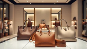 명품 이미테이션 고급 쇼핑 환경에서 매력적으로 전시된 상품들