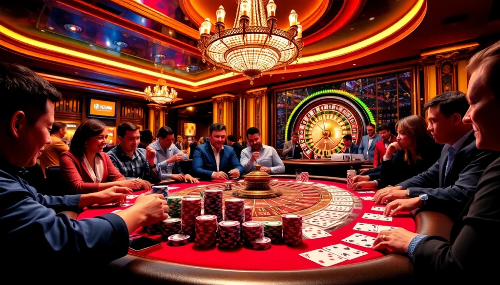 Experience the thrill of high-stakes poker at https:/cm88.bz/ with vibrant action and elegant decor.