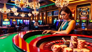 Excitement at the RR88 casino table, with players engaged and betting in a vibrant atmosphere.