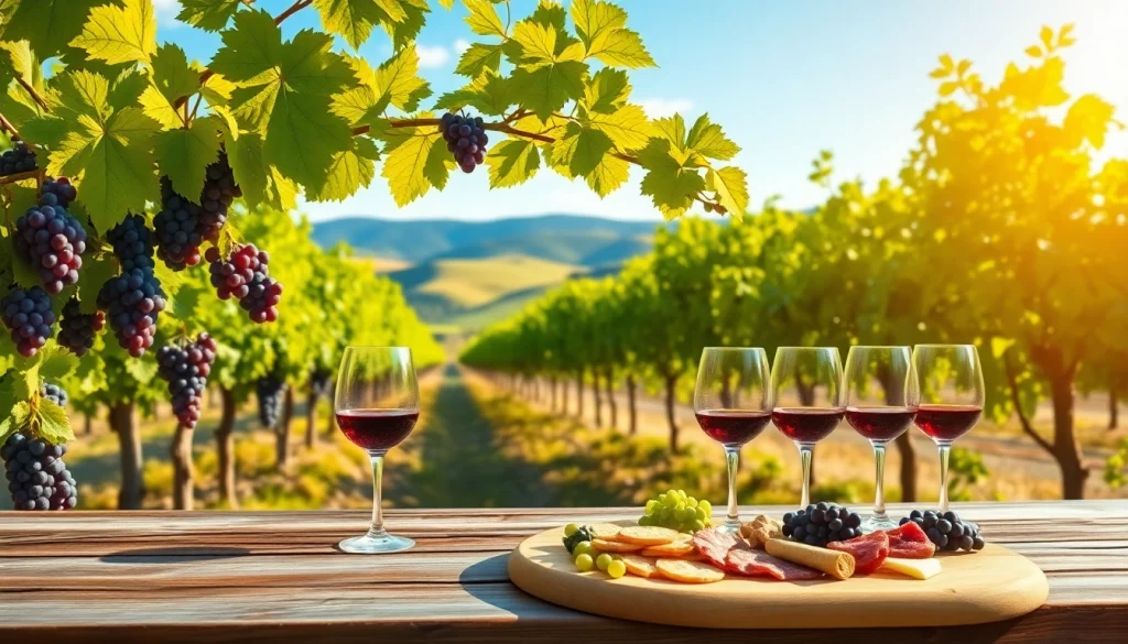 Enjoy a wine tasting at a scenic Winery Sacramento with picturesque vineyards and lush grapevines.