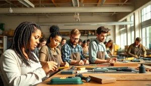 Students engaged in a Trade School In Tennessee classroom setting, learning hands-on skills.