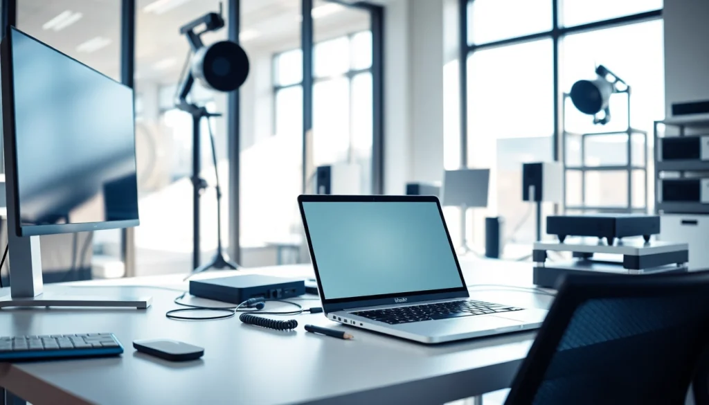 zirvegrupbilgisayar için modern bir teknoloji ofisinde düzenli çalışma alanı