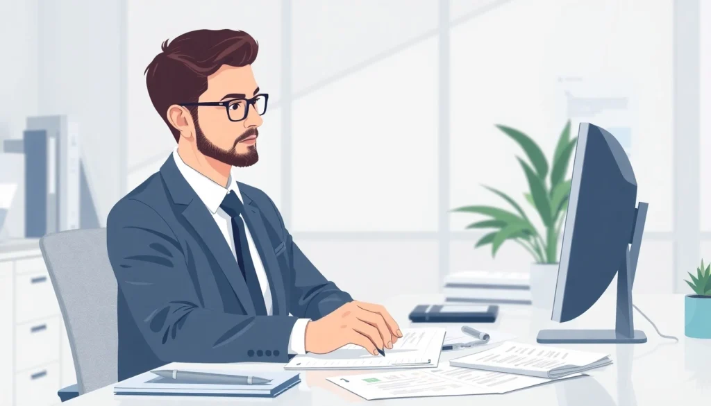 Consulting IRS inquiries with a financial advisor in a modern office setting.