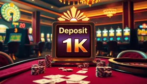 Menikmati sensasi deposit slot 1K di kasino kelas atas dengan mesin slot yang dinamis dan dekorasi mewah.