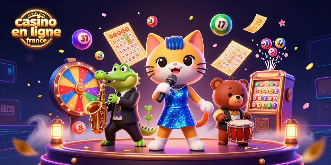 Venez découvrir le nouveau casino en ligne en France avec des personnages animés sur scène et des jeux dynamiques autour.